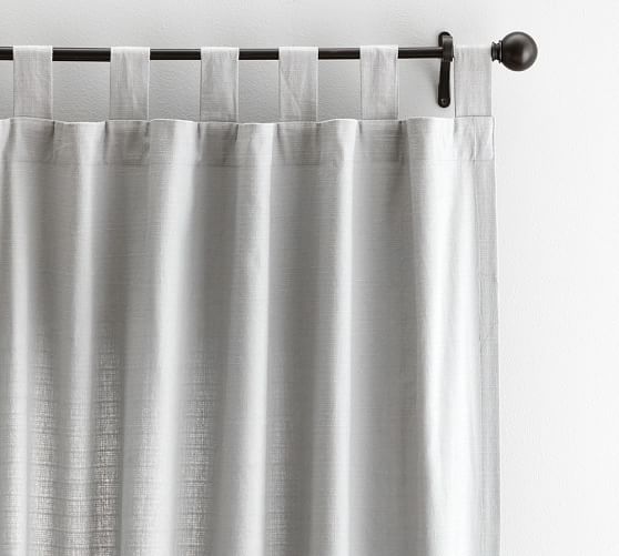 Textured Cotton Tab-Top Curtain | Pottery Barn
