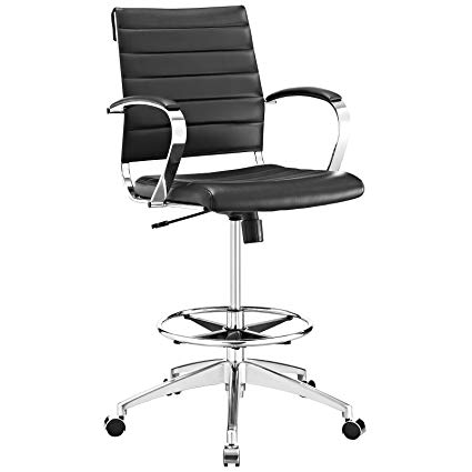 Amazon.com: Modway Jive Drafting Chair In Black - Reception Desk