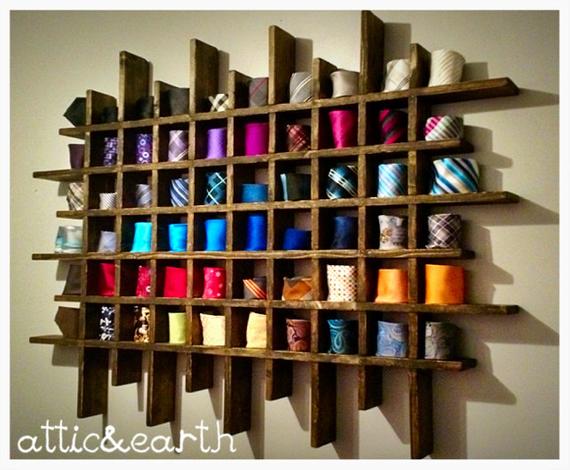 Handmade tie rack | Etsy