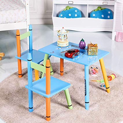 Amazon.com: Costzon Kids Table and 2 Chairs Set, Table Furniture for
