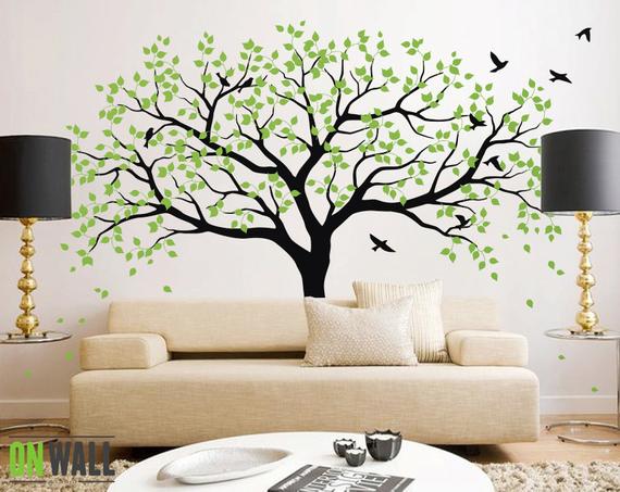 Large Tree Wall Decals Trees Decal Nursery Tree Wall Decals | Etsy