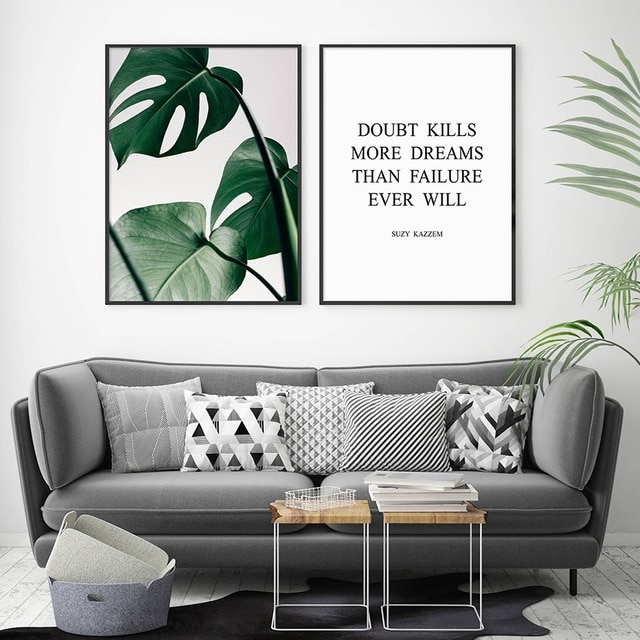 Green Monstera Wall Art Canvas Painting Posters And Prints Wall