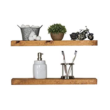 Amazon.com: Del Hutson Designs-Rustic Pine Floating Shelves (Walnut