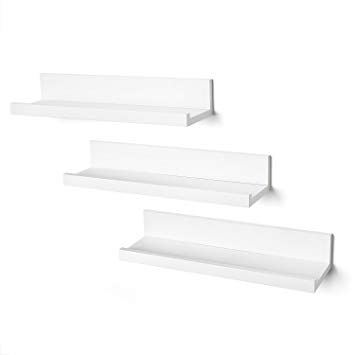 Amazon.com: Americanflat Set of Three 14 Inch Floating Wall Shelves