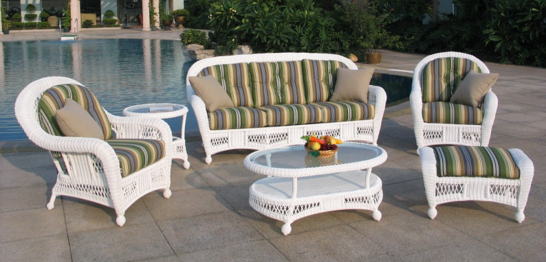 St Lucia 6 Piece Outdoor Wicker Sofa Set | All About Wicker