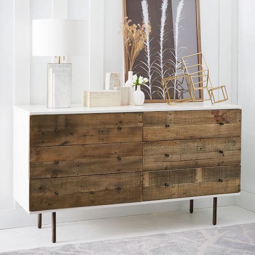 Reclaimed Wood + Lacquer 6-Drawer Dresser | west elm