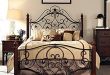 Amazon.com: Queen Size Antique Style Wood Metal Wrought Iron Look