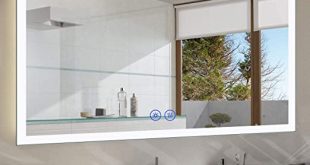 Amazon.com: Decoraport Dimmable Anti-Fog LED Bathroom Mirror with .