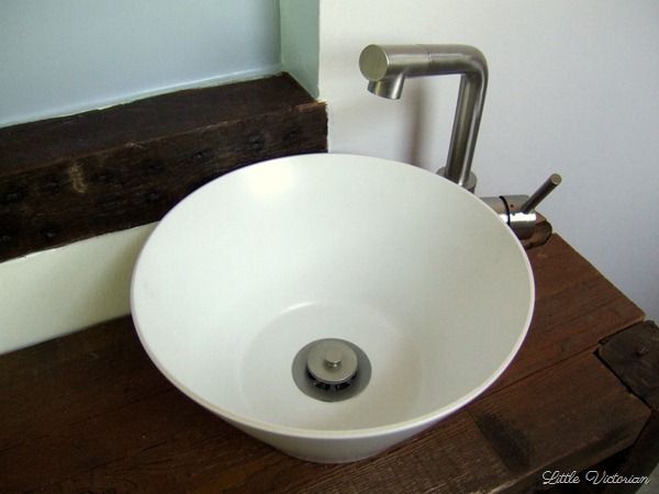 How to make a vessel sink from a serving bowl · Little Victorian .