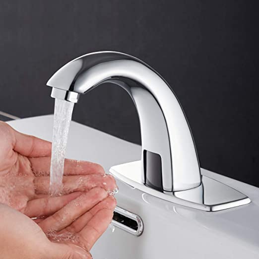 HHOOMMEE Electronic Automatic Sensor Touchless Bathroom Sink .
