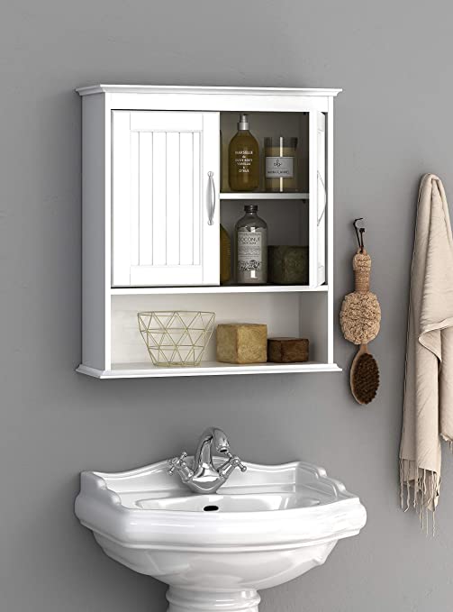 Amazon.com: Spirich Home Bathroom Cabinet Wall Mounted with Doors .