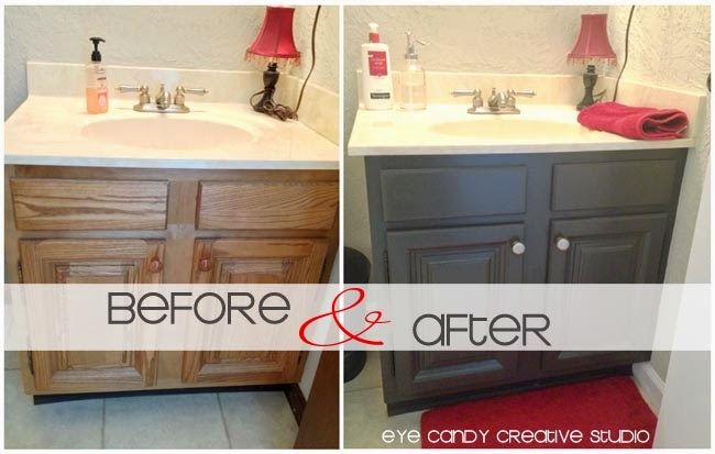 HOME :: HOW-TO Repaint a Bathroom Cabinet | Painting bathroom .