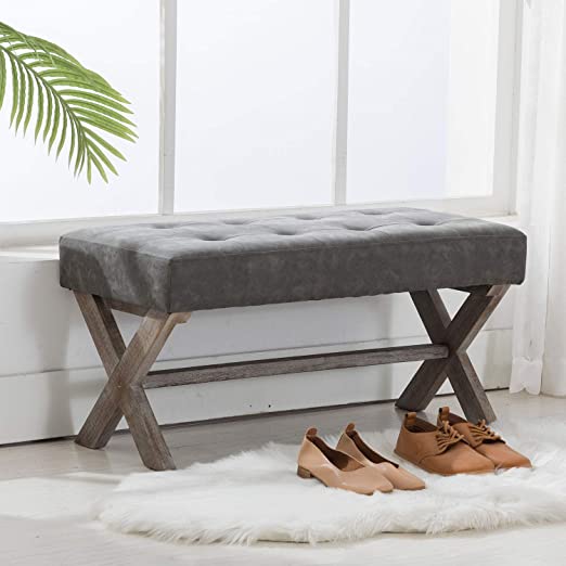 Amazon.com: chairus PU Leather Upholstered Entryway Bench, 36 inch .