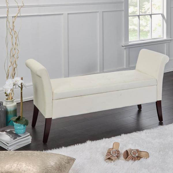 Silverwood Furniture Reimagined Cream White Curved Arm Storage .