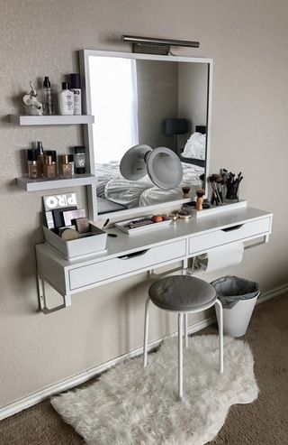 My battle station! : MakeupAddiction #Makeup #Vanity #IKEA | Small .