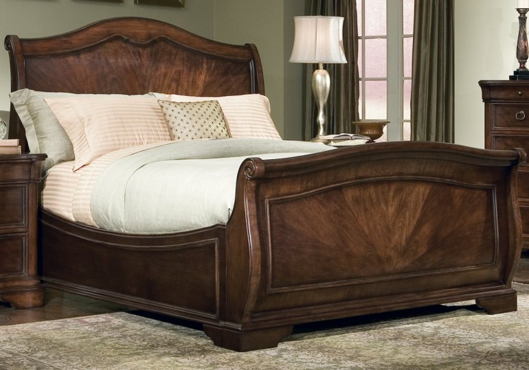 Bedroom: Gorgeous Sleigh Bed Queen For Best Bedroom Furniture Idea .