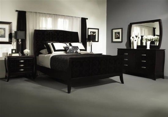 How to decorate your bedroom with black bedroom furniture .