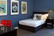 blue room + black furniture | via Cool Little Boys ~ Cityhaüs .