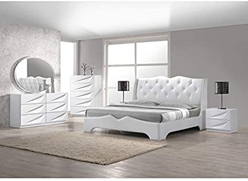 Amazon.com: Best Master Furniture 5 Pcs Modern Lacquer Bedroom Set .