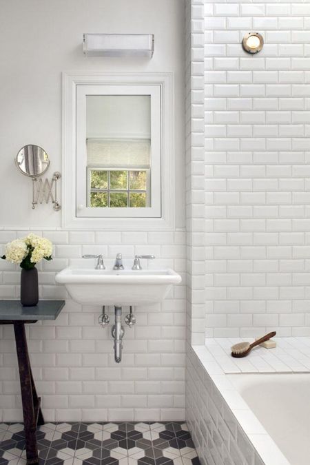 5 Tips for Choosing Bathroom Tile | White beveled subway tile .