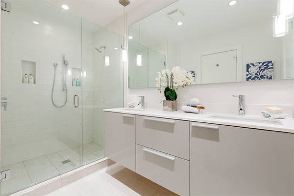 22 Neat Contemporary White Bathroom Vanity | Home Design Lov