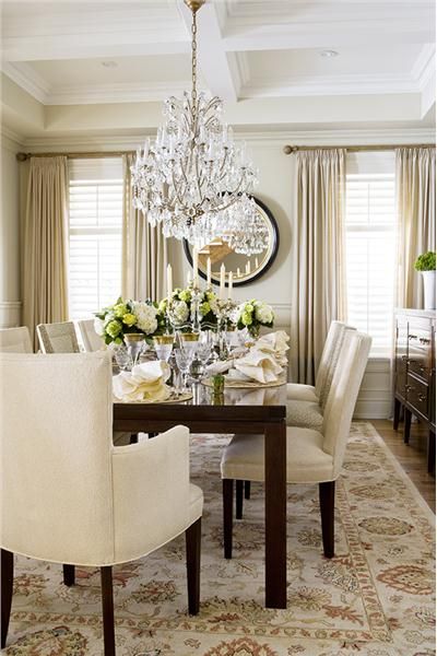 Formal Transitional Dining Room by Jeffrey and Deborah Fisher .