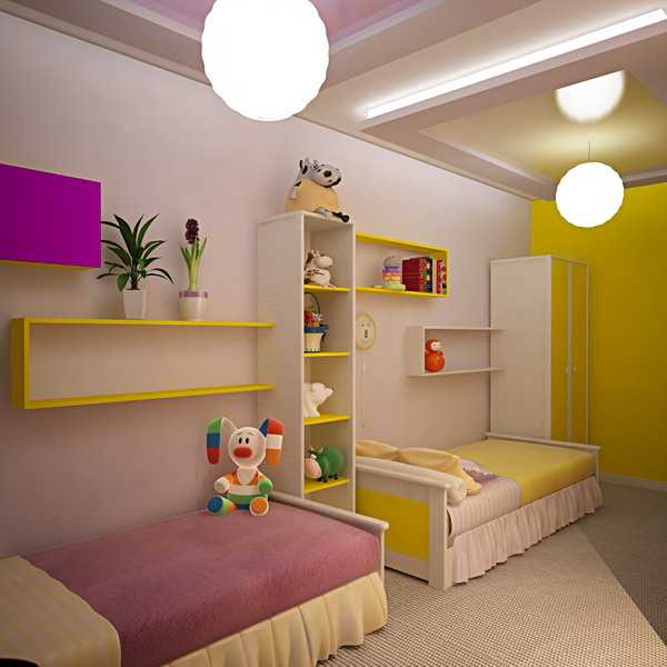 Kids Room Decorating Ideas for Young Boy and Girl Sharing One Bedro