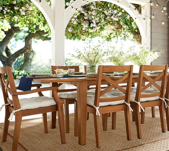 Tufted Sunbrella® Outdoor Dining Chair Cushion | Pottery Ba