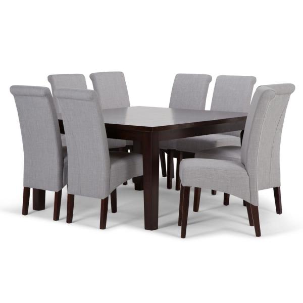 Simpli Home Avalon 9-Piece Dining Set with 6 Upholstered Dining .