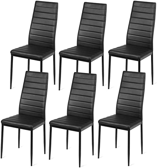 Amazon.com - Giantex Set of 6 Dining Chairs, High Back Dining Room .