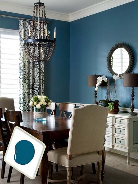 Best Colors for Dining Room Drama | Dining room blue, Dining room .