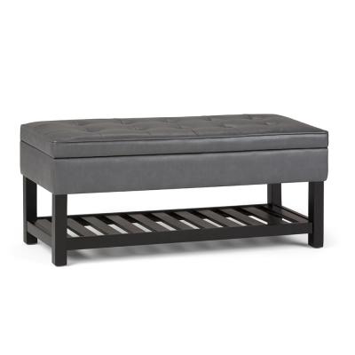 Faux Leather - Gray - Bedroom Benches - Bedroom Furniture - The .