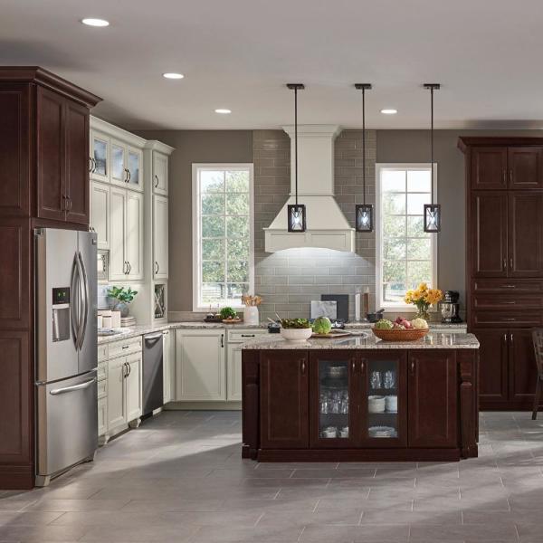 American Woodmark Custom Kitchen Cabinets Shown in Classic Style .