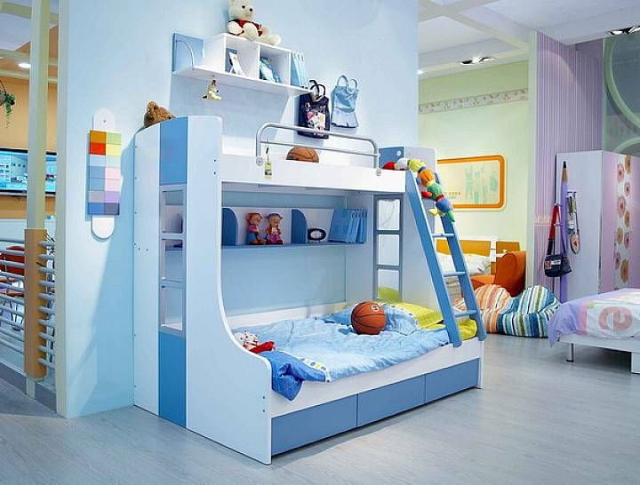 Stylish Blue Cheap Childrens Bedroom Sets With Bunk | Childrens .