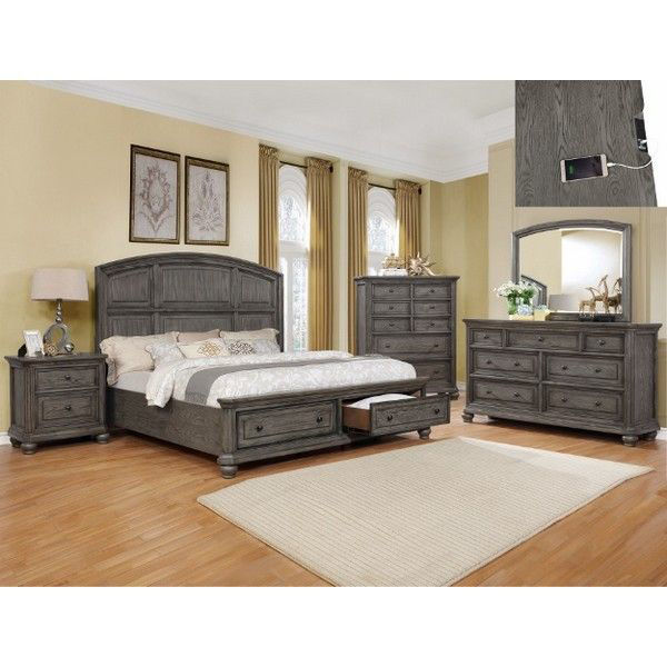 MB201 Traditional Gray King Bedroom S