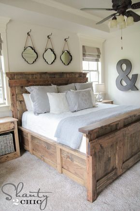 DIY King Size Bed Free Plans | Remodel bedroom, Diy furniture .