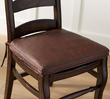 Classic Leather Dining Chair Cushion | Pottery Ba