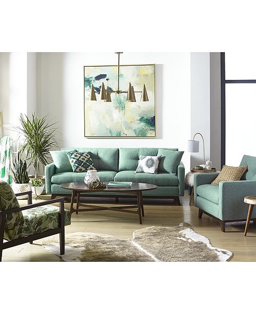 Furniture Nari 58" Fabric Tufted Loveseat, Created for Macy's .