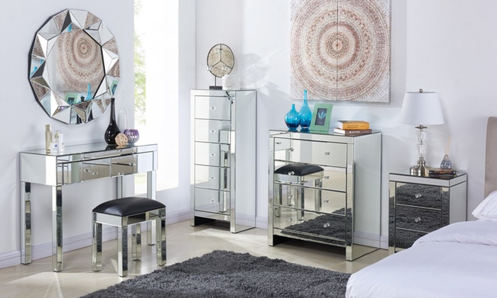 mirrored bedroom furniture very suitable with mirrored bedroom .