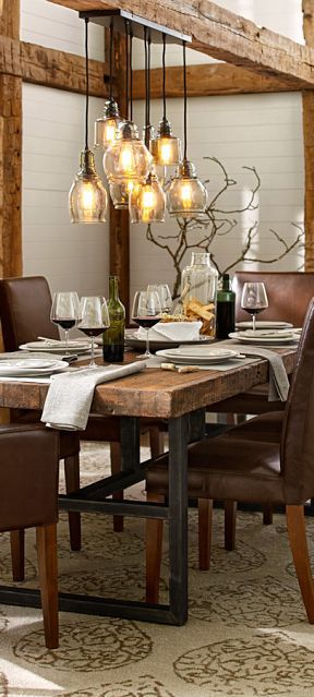 Rustic Decor Fall Collection | Dining room industrial, Modern .