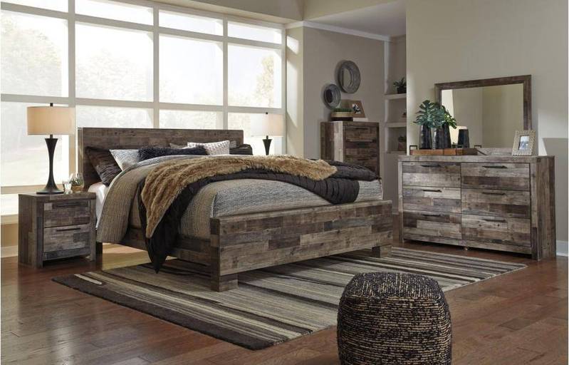 Derekson 4-Piece Bedroom Set Rustic Style Wood | By Ashley at ASY .