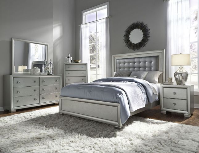 Celestial Glam Bedroom Set Queen Bed&Nightstand/Option; Dresser .