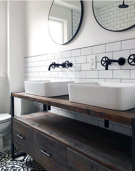 Top 70 Best Bathroom Backsplash Ideas - Sink Wall Designs | Tile .