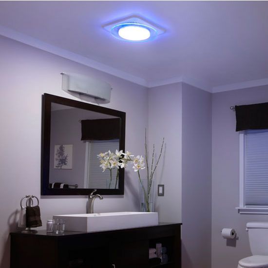 BRL-QTNLEDA Bathroom Fans LunAura ™ 110 CFM Ventilation Fan .