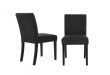 StyleWell Banford Ebony Wood Upholstered Dining Chair with Black .