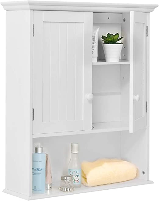 Amazon.com: TANGKULA Wall Mount Bathroom Cabinet Wooden Medicine .