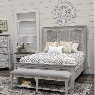 Antique White 4 Piece King Bedroom Set - Heartland | RC Willey .