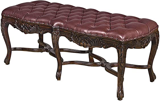 Amazon.com: Design Toscano Wooden Bedroom Bench: Furniture & Dec