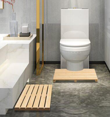 Include ⁢bamboo storage‍ solutions for a sustainable wooden bathroom⁣ experience