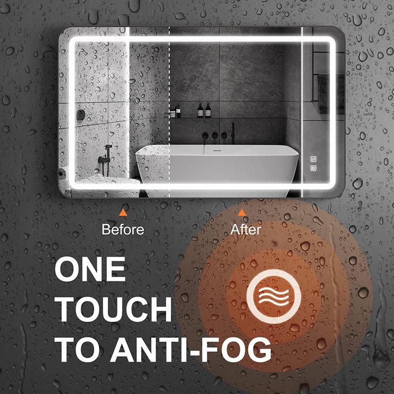 Smart‍ mirror that displays time ⁢and weather in your⁤ modern bathroom